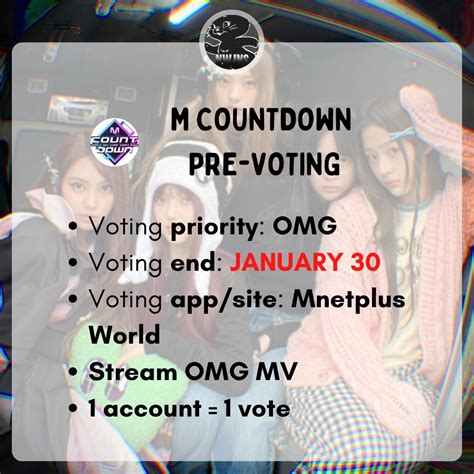 Newjeans Charts On Twitter Rt Nwjnsreminder M Countdown Pre Voting