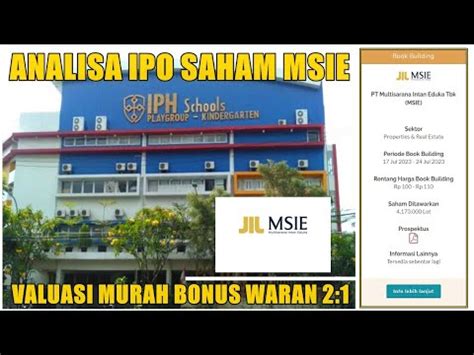 Analisa IPO Saham MSIE Perusahaan Yg Kerjaanya Paling Santai Bonus