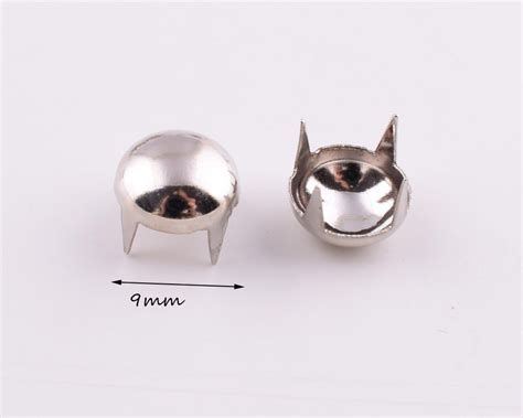 Nailheads Claw Studs9mm Round Dome Silver Rivets Studs200 Etsy