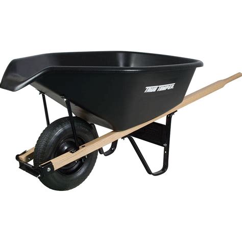 True Temper 6 Cu Ft Ez Pour Poly Wheelbarrow Cp6ps The Home Depot