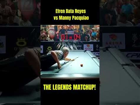 Efren Reyes Vs Manny Pacquiao YouTube