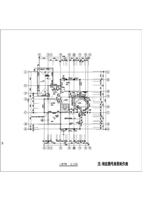 某地方小区两层别墅建筑cad套图住宅小区土木在线