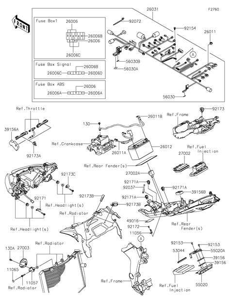 Chassis Equipment Electrique Pour Ninja Zx R Zx Gkf Noir Esprit