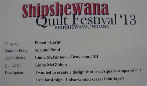 FABRIC THERAPY: 2013 Shipshewana Quilt Festival, Part Four...