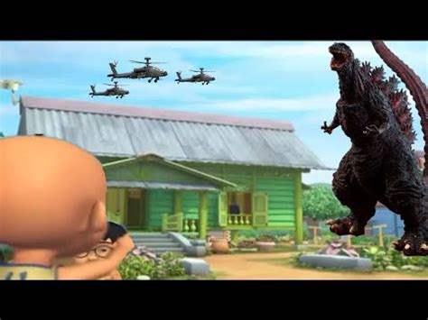 Godzilla Muncul Di Kampung Durian Runtuh MEME Upin Ipin YouTube