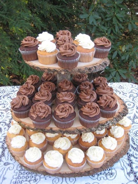 Tree Cupcake Stand Log Cupcake Stand Rustic Cake Stand Wood Etsy