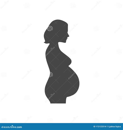 Silhouette Pregnant Woman Illustration Stock Vector Illustration Of