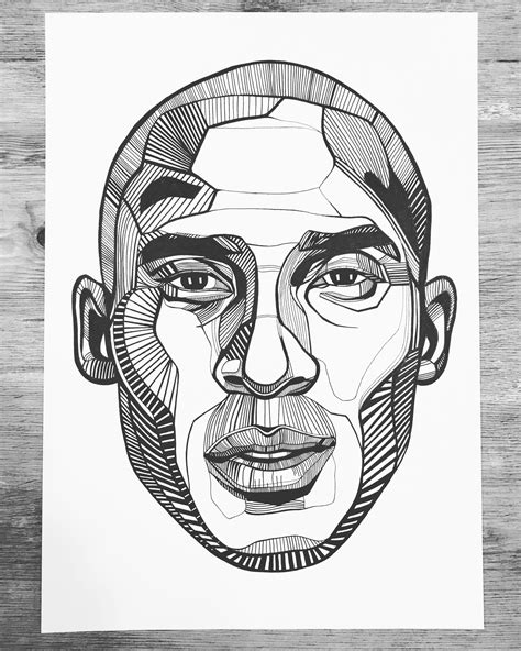 Kobe Bryant line art. #kobebryant #blackandwhite #portrait #sketch # ...