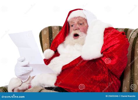 Santa Claus Reading Wish List Royalty Free Stock Image Image