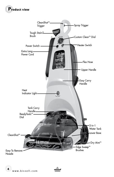 Bisell Cleanview Deep Clean Carpet Cleaner 18z7e User Manual