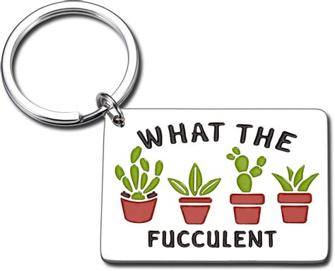 Amazon Succulent Plant Funny Cactus Gift Keychain For Nature Plant