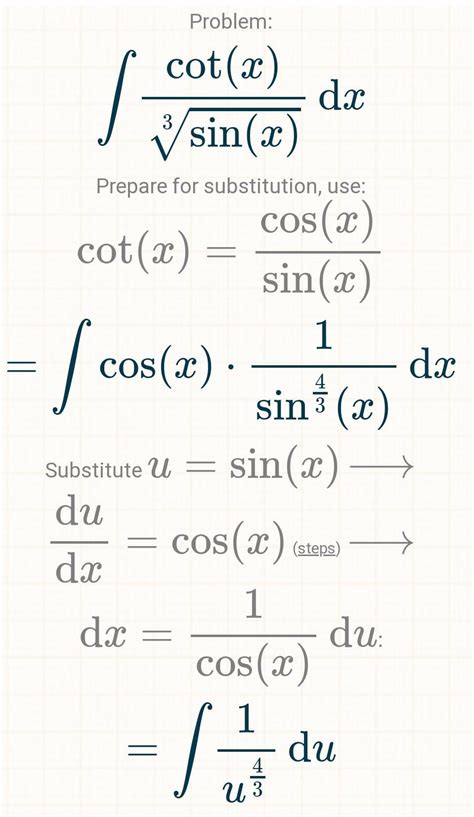Integrate Cotx Cuberoot Of Sinx Brainly In