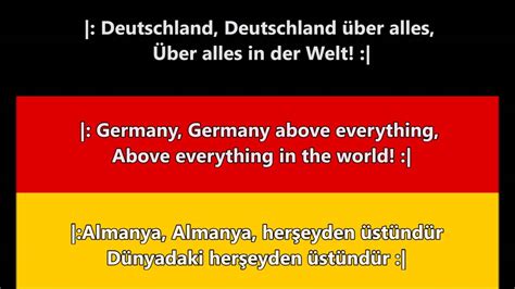 Almanya Milli Mar National Anthem Of Germany De En Tr Lyrics