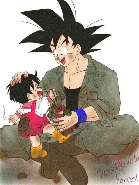 Pan Helping Grandpa Goku♡