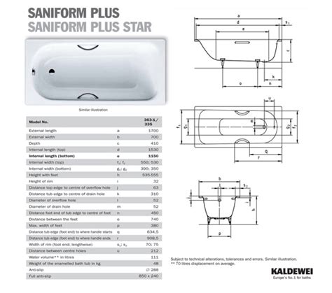 Kaldewei Saniform Plus Single Ended Bath