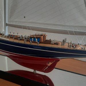 Endeavour Model Yacht Handcrafted Wooden Ready Made Sailing Boat Model