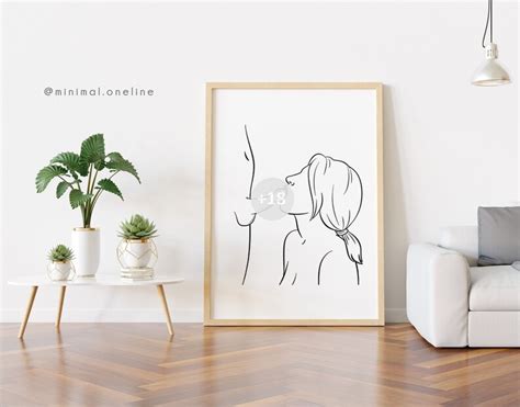 Blowjob Svg Minimal Erotic Line Art Print Oral Sex Svg Etsy