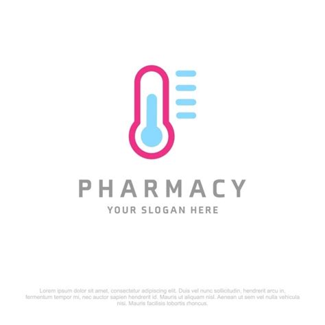 Free Vector | Blue and pink pharmacy logo