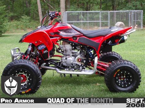 Red Honda Trx450r Atv Pro Armors September 08 Quad Of The Month