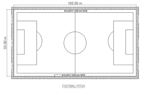 Football court CAD drawing