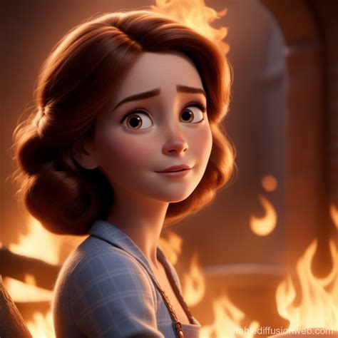 Make Disney Pixar Poster Ambience The Character Is A Woman Who Is