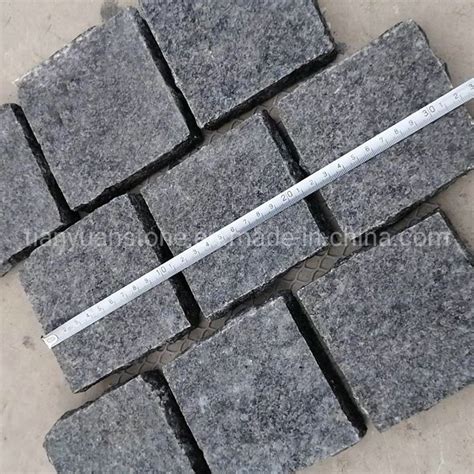 G684 Black Basalt Tile Flamed Finish Raven Black Granite Pavers