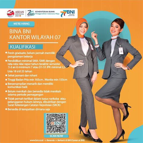 Lowongan BUMN Bank BNI BINA BNI Wilayah 07 Jadi BUMN