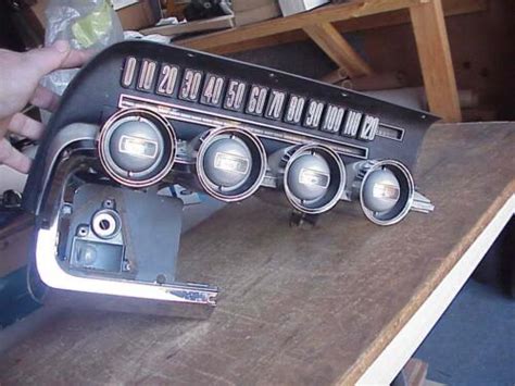 1964 66 Ford Thunderbird Speedometer And Gauges Assembly Black White Very Good Ebay