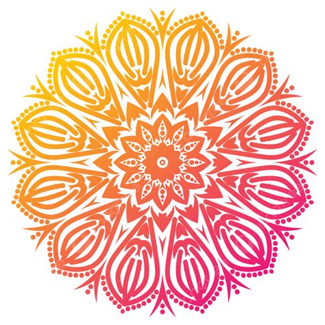 Gradient Mandala Vector Hd Images Gradient Color Mandala Art Floral