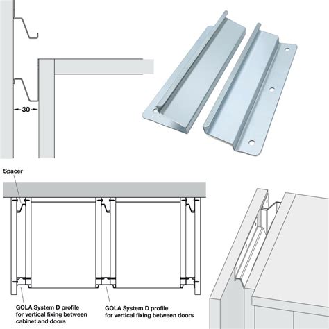 Hafele Gola System D Profile Handle Vertical Fixing Door Cabinet Oven