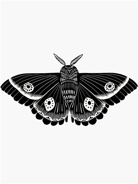 Emperor Moth Digital Art Sticker By Zicasocreations Redbubble