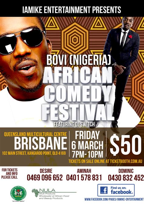 Tickets for AFRICAN COMEDY FESTIVAL in Kangaroo Point from Ticketbooth