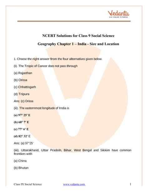 Ncert Solutions For Class Social Science Contemporary India Chapter