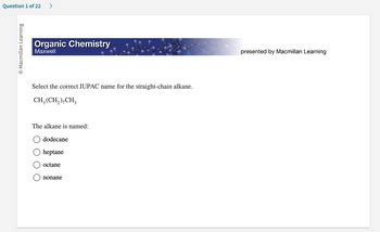 Answered Select The Correct Iupac Name For The Bartleby