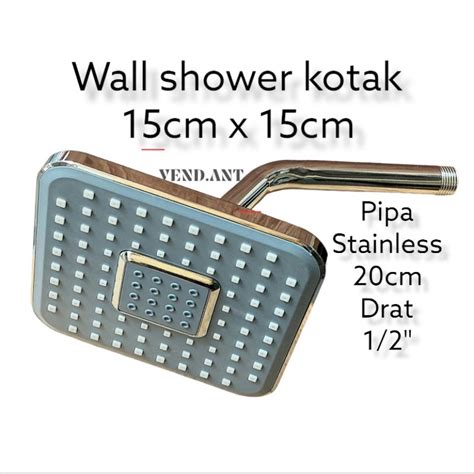 Jual Wall Shower Kotak Minimalis Cm X Cm Shower Tembok Head