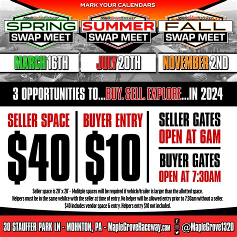 Spring Swap Meet - Maple Grove Raceway