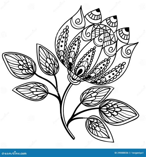 Desenhos Preto E Branco De Flores - 6