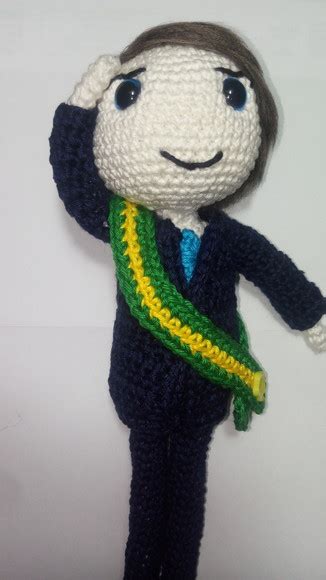 Boneco Amigurumi Bolsonaro Elo Produtos Especiais