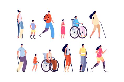 Disability People Illustration Pack 12 Healthcare And Medical Illustrations Svg Png Eps