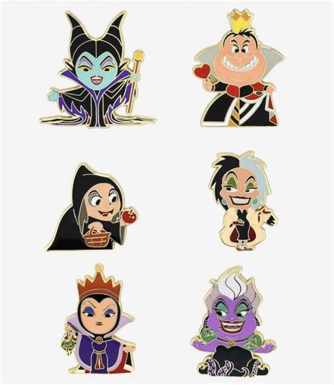 Disney Villains Chibi Blind Box Pin Set At Boxlunch Disney Pins Blog