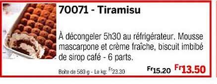 Promo Tiramisu Chez Thiriet ICatalogue Fr