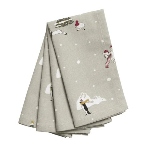 Sophie Allport Stoffservietten Snow Season Er Set Fr Ulein Anna