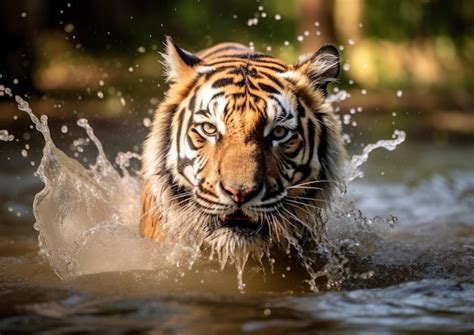 Premium AI Image | The Bengal tiger is a population of the Panthera tigris