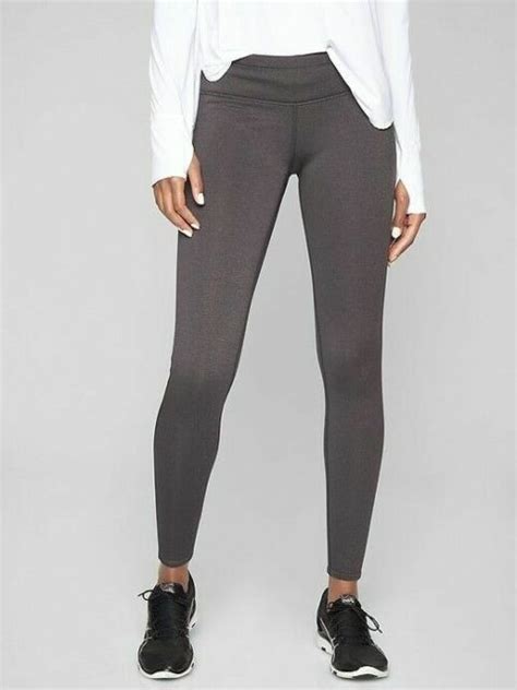 Athleta Polartec Power Stretch Tight Legging Xs X Small Charcoal Grey