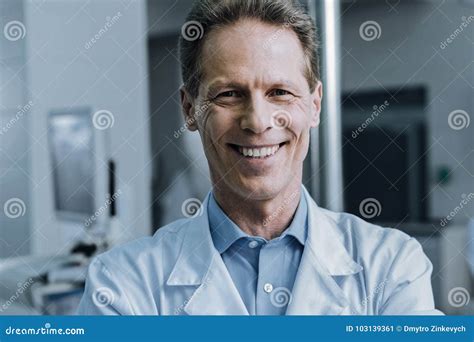 Portrait Of A Happy Professional Scientist Smiling Stock Image Image