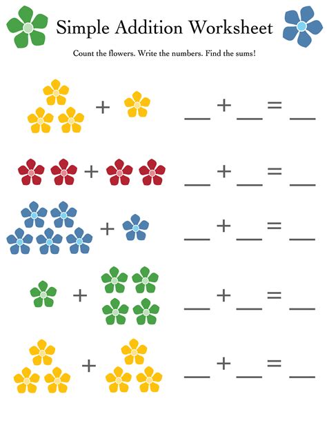 Math Sheets For Kindergarten