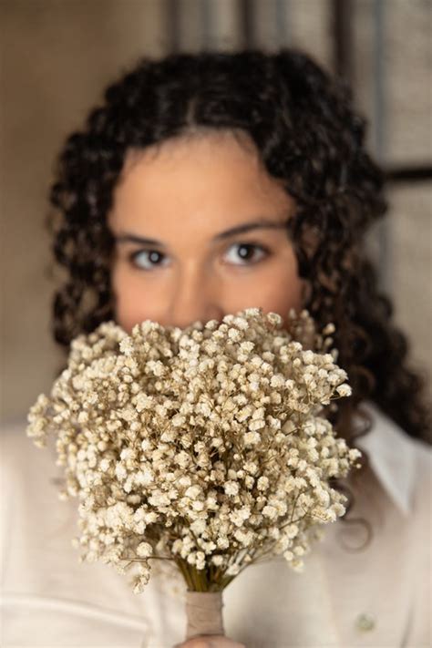 Ramo De Dama De Honor Con Paniculata Preservada Ideal Para Acompa Ar A