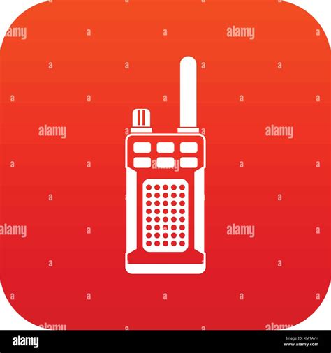 Portable Handheld Radio Icon Digital Red Stock Vector Image Art Alamy