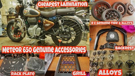 Royal Enfield Meteor 650 All Genuine Accessories Bullet Cheapest Alloys