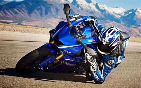 Descargar Fondos De Pantalla Yamaha Yzf R6 Piloto De 2017 Bicicletas